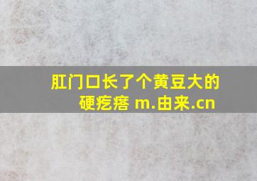 肛门口长了个黄豆大的硬疙瘩 m.由来.cn